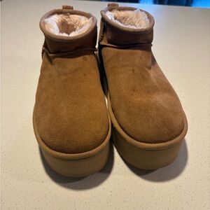 Brown Suede Ankle Boots